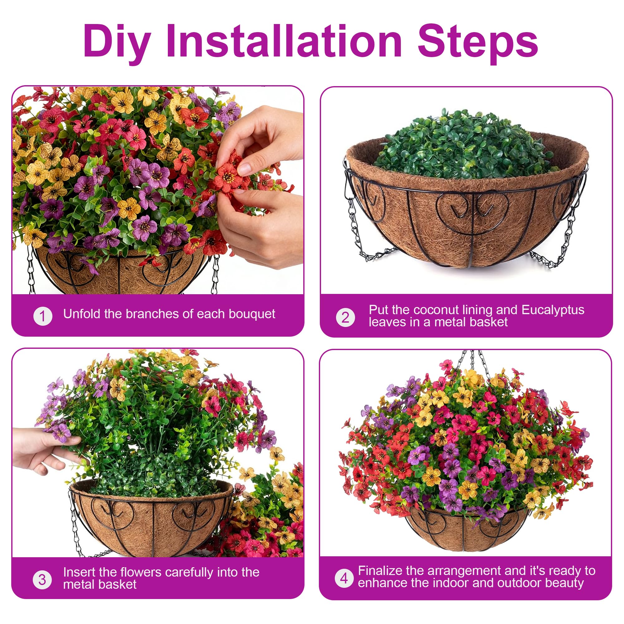 HyeFlora outdoor hanging basket setup showing an inviting porch display.