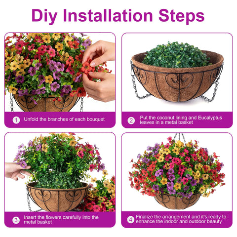 HyeFlora outdoor hanging basket setup showing an inviting porch display.