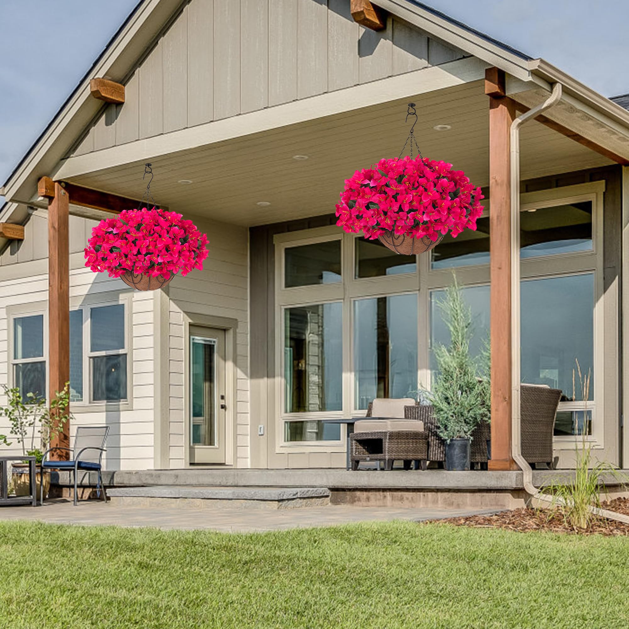 HyeFlora outdoor bougainvillea basket highlights realistic textures and year-round color