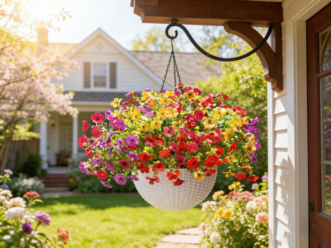 HyeFlora outdoor hanging planter for porch and patio.