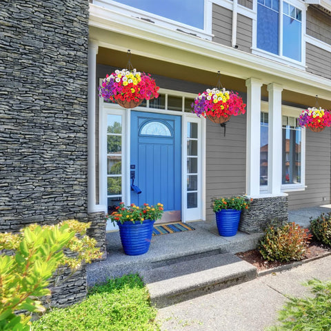 HyeFlora outdoor hanging plants ready in minutes for easy porch decoration.