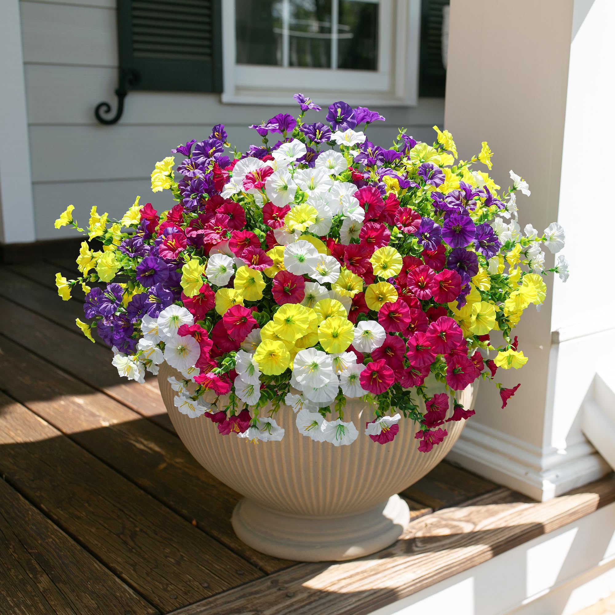 HyeFlora UV-resistant morning glory with eucalyptus for planters