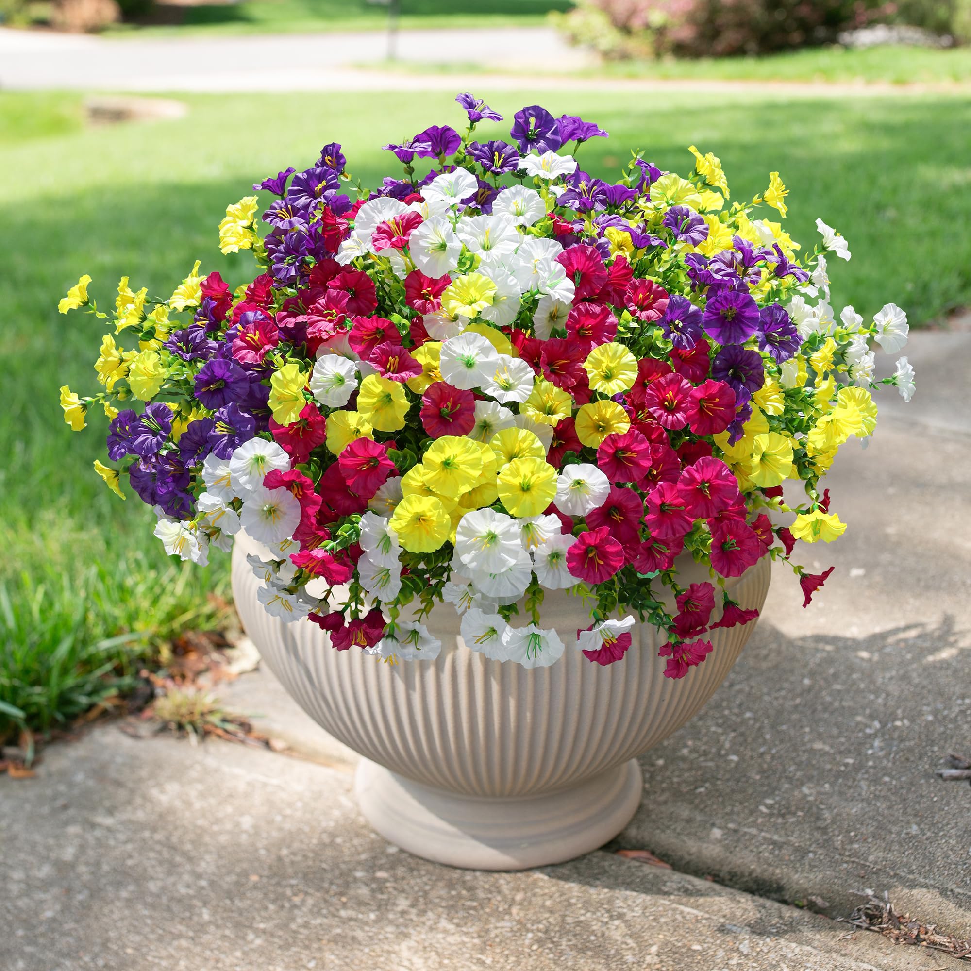 HyeFlora outdoor florals morning glory and eucalyptus for patios
