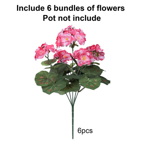 HyeFlora outdoor décor idea with pink geraniums in planters.