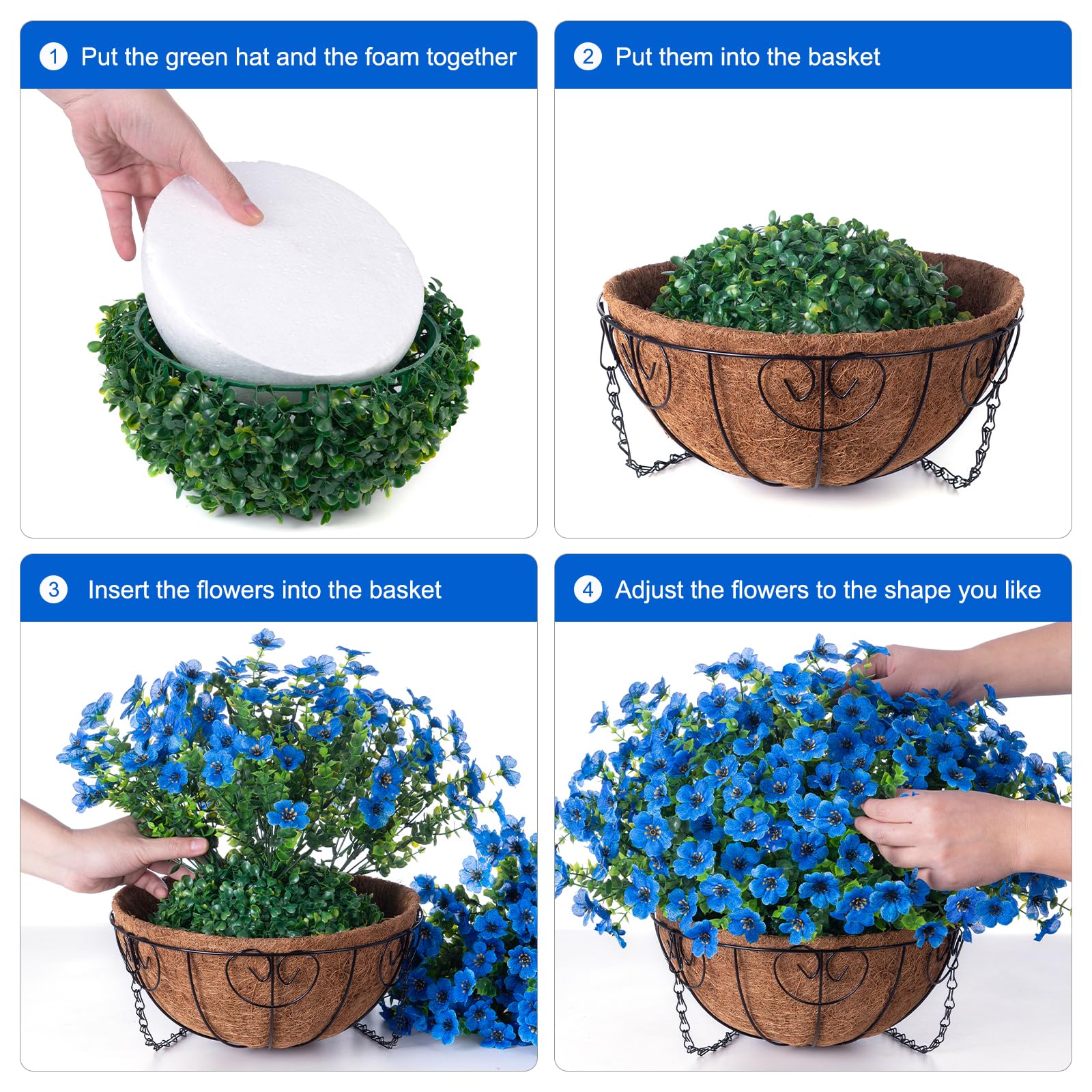 HyeFlora outdoor porch setup with hanging basket adds year-round color.