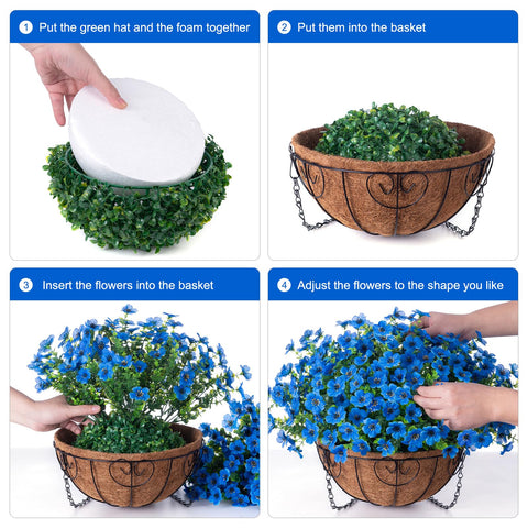 HyeFlora outdoor porch setup with hanging basket adds year-round color.