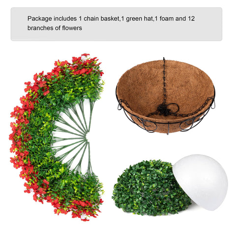 HyeFlora outdoor UV-resistant hanging basket in bright light