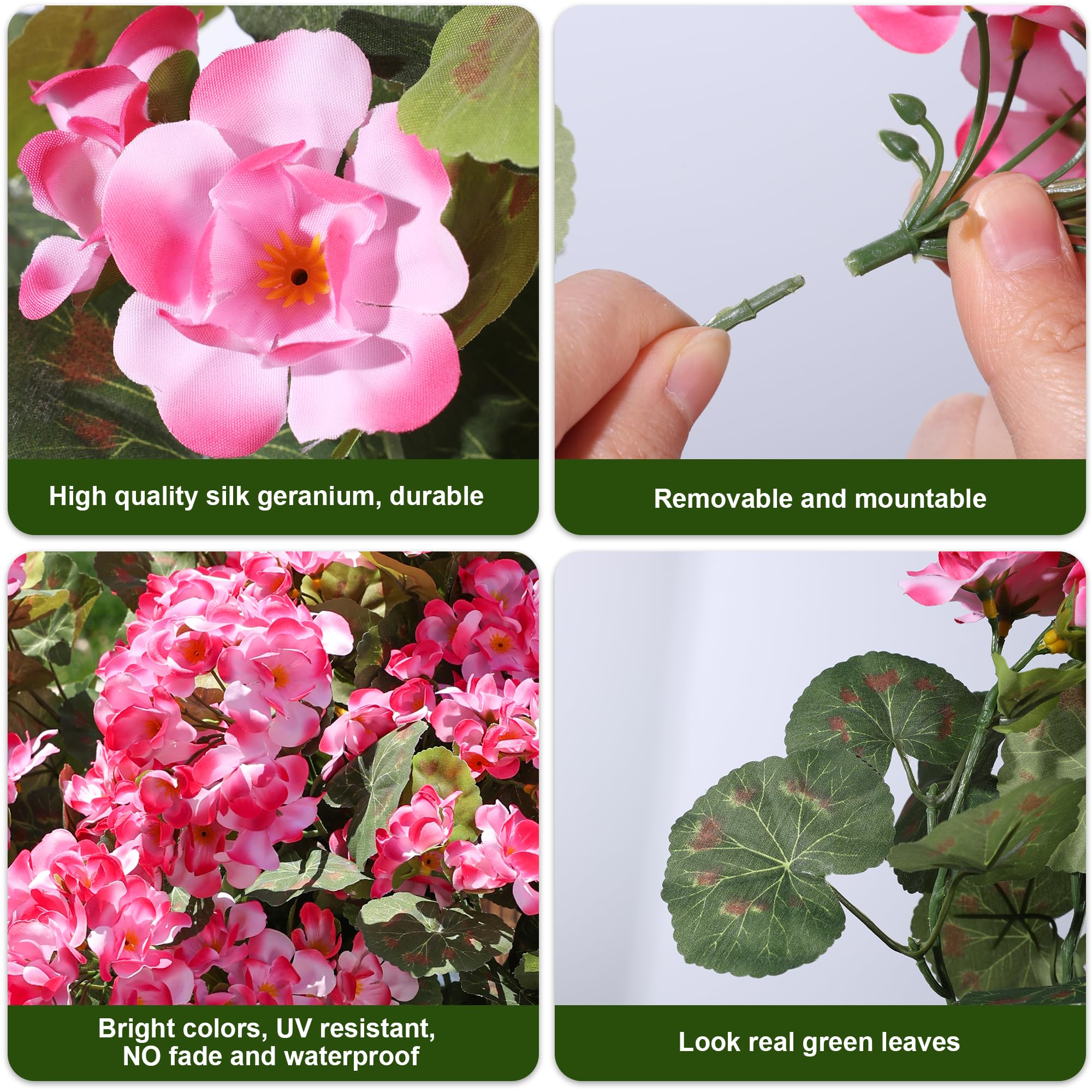 HyeFlora patio display with pink geraniums enhances balcony spaces.