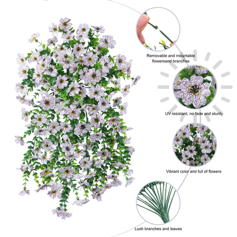 HyeFlora daisy and eucalyptus hanging bouquet adds fresh charm to balconies.