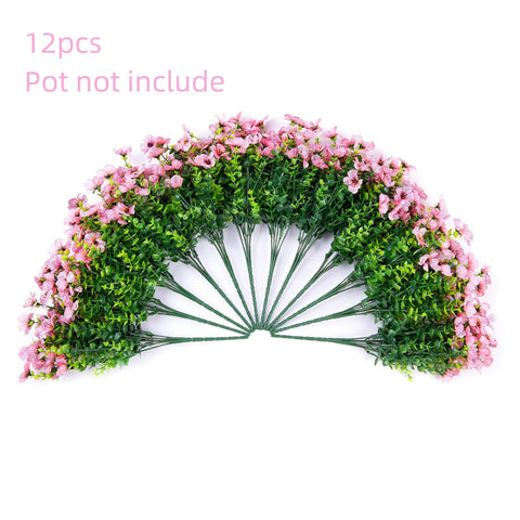 HyeFlora pink daisy with eucalyptus leaves bundle accenting a balcony garden
