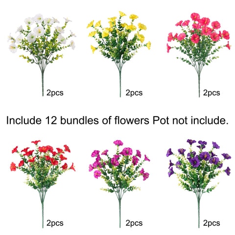 HyeFlora faux flowers for planters provide year round color.