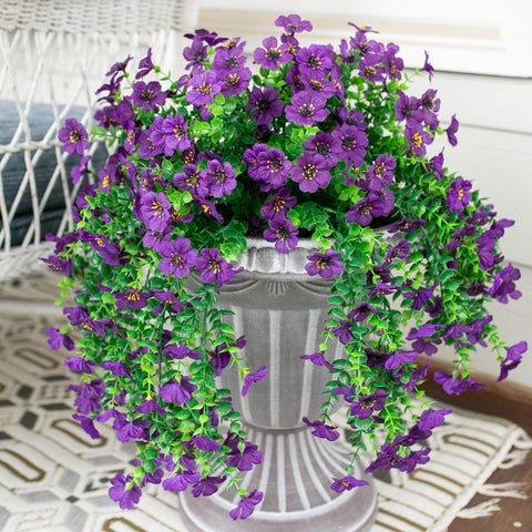 HyeFlora porch decor idea with faux blooms that stay vibrant