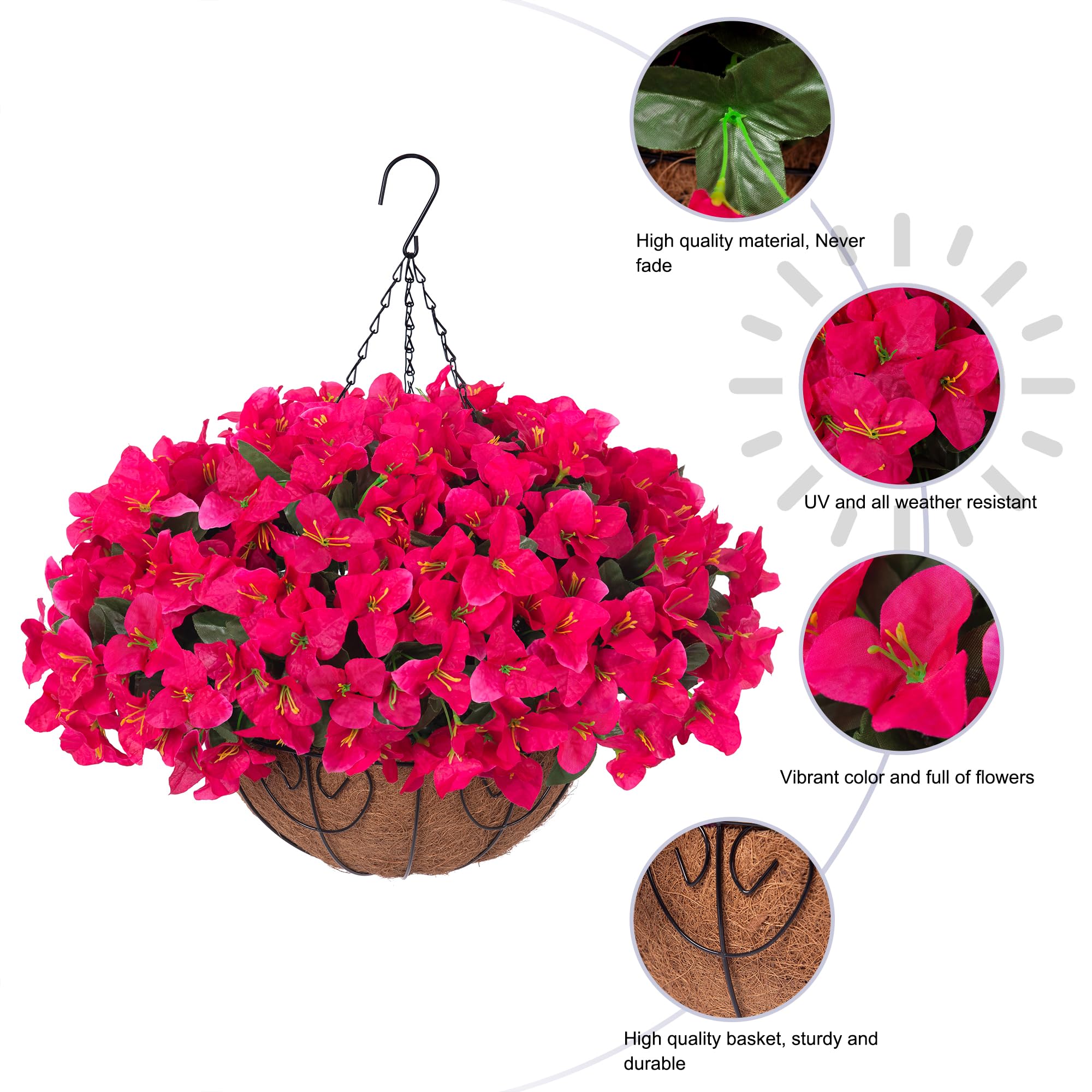 HyeFlora porch and patio decoration with bougainvillea hanging basket