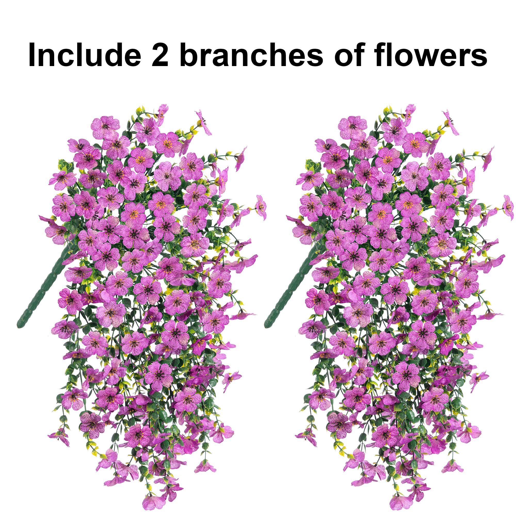 HyeFlora purple hanging flowers for outdoor porch create vibrant low-maintenance decor