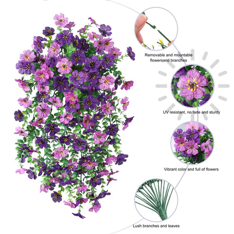 HyeFlora purple hanging flowers with vivid color for outdoor styling