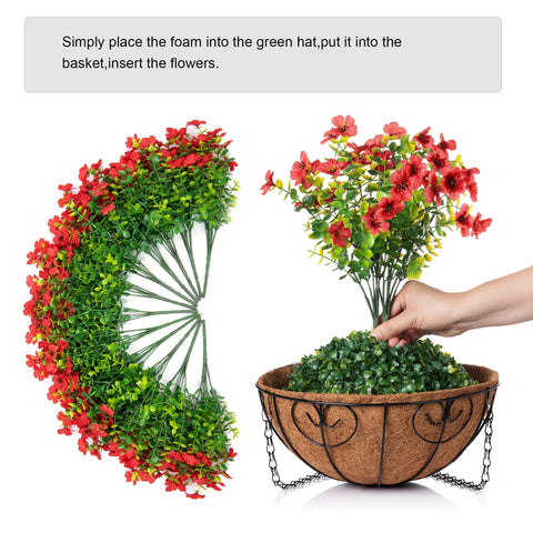 HyeFlora rattan basket with metal chains for sturdy hanging