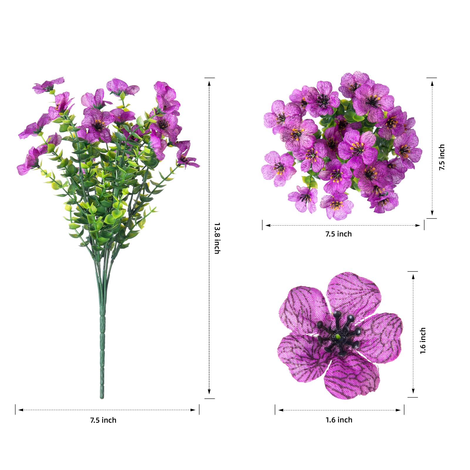 HyeFlora realistic faux plants ideal for porch, patio, and window box displays