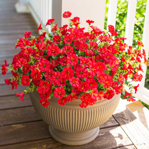 HyeFlora realistic faux flowers provide natural looking texture for entryway displays.