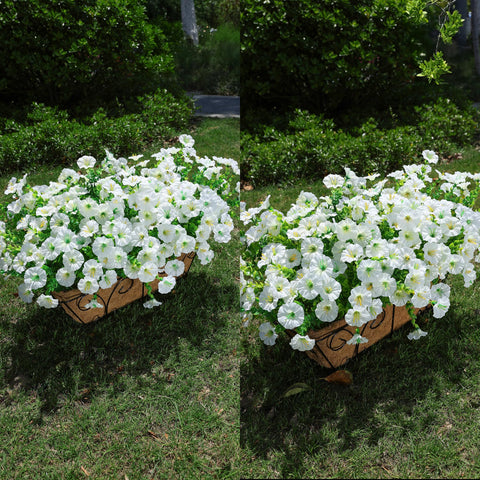 HyeFlora realistic outdoor flowers in a planter for patio styling
