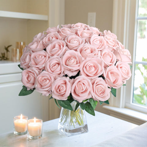 HyeFlora blush roses perfect for baby showers with timeless charm.