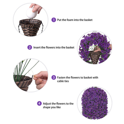 HyeFlora silk flowers ready-to-arrange for quick setup
