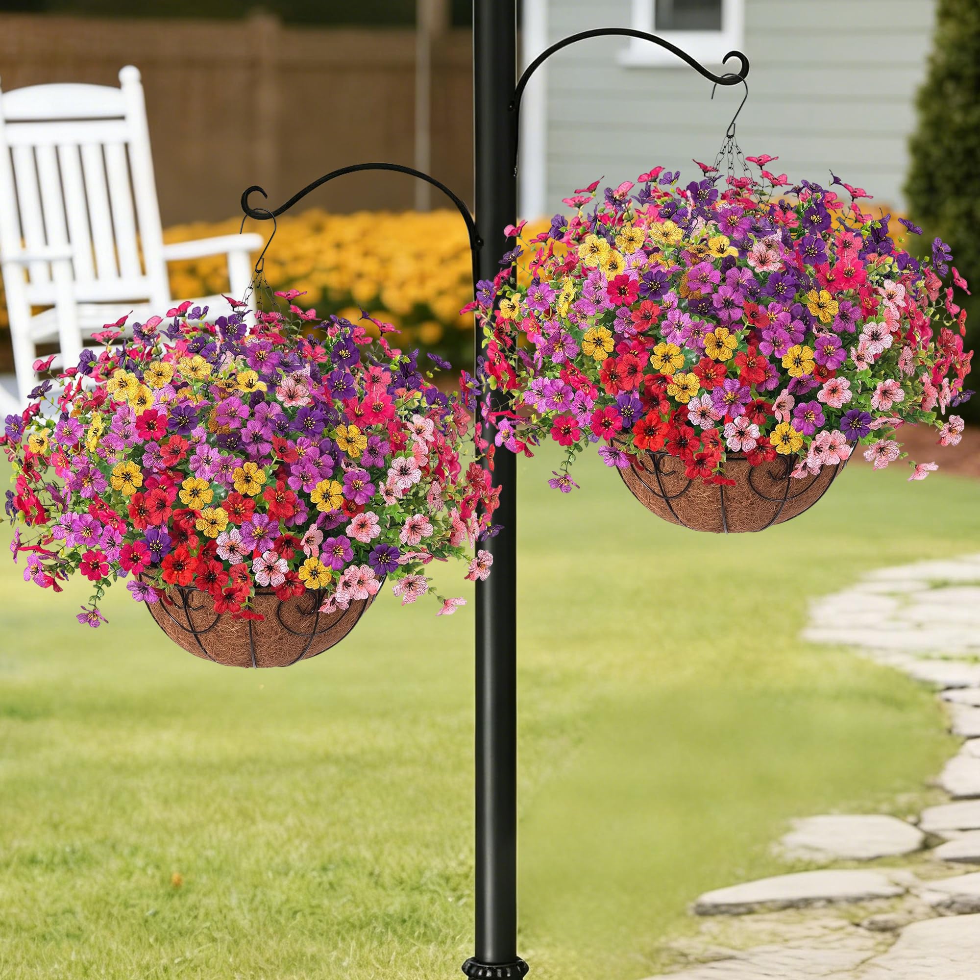 HyeFlora silk flowers with eucalyptus accents for a full outdoor look