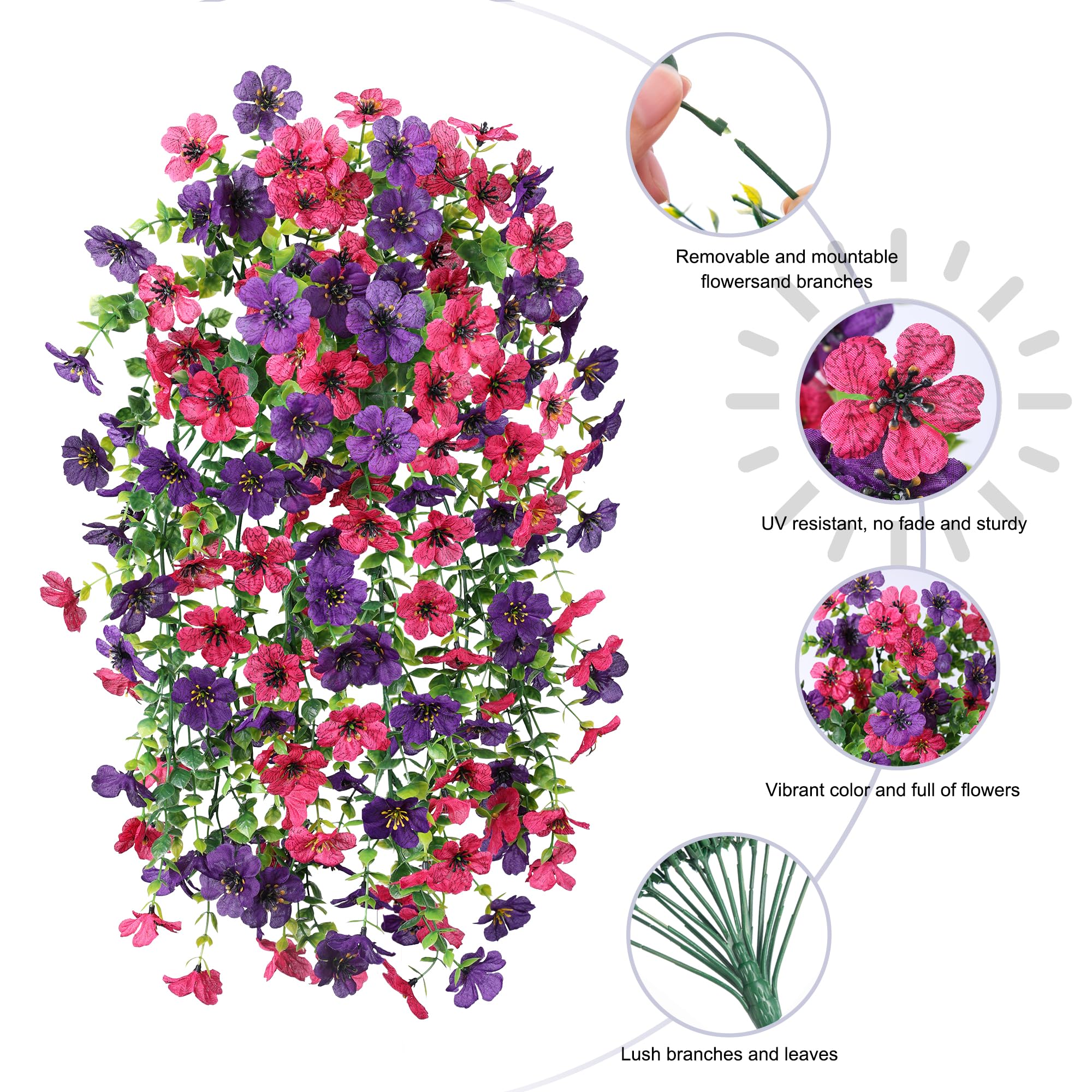 HyeFlora silk flowers look realistic, adding color to balconies without fading.