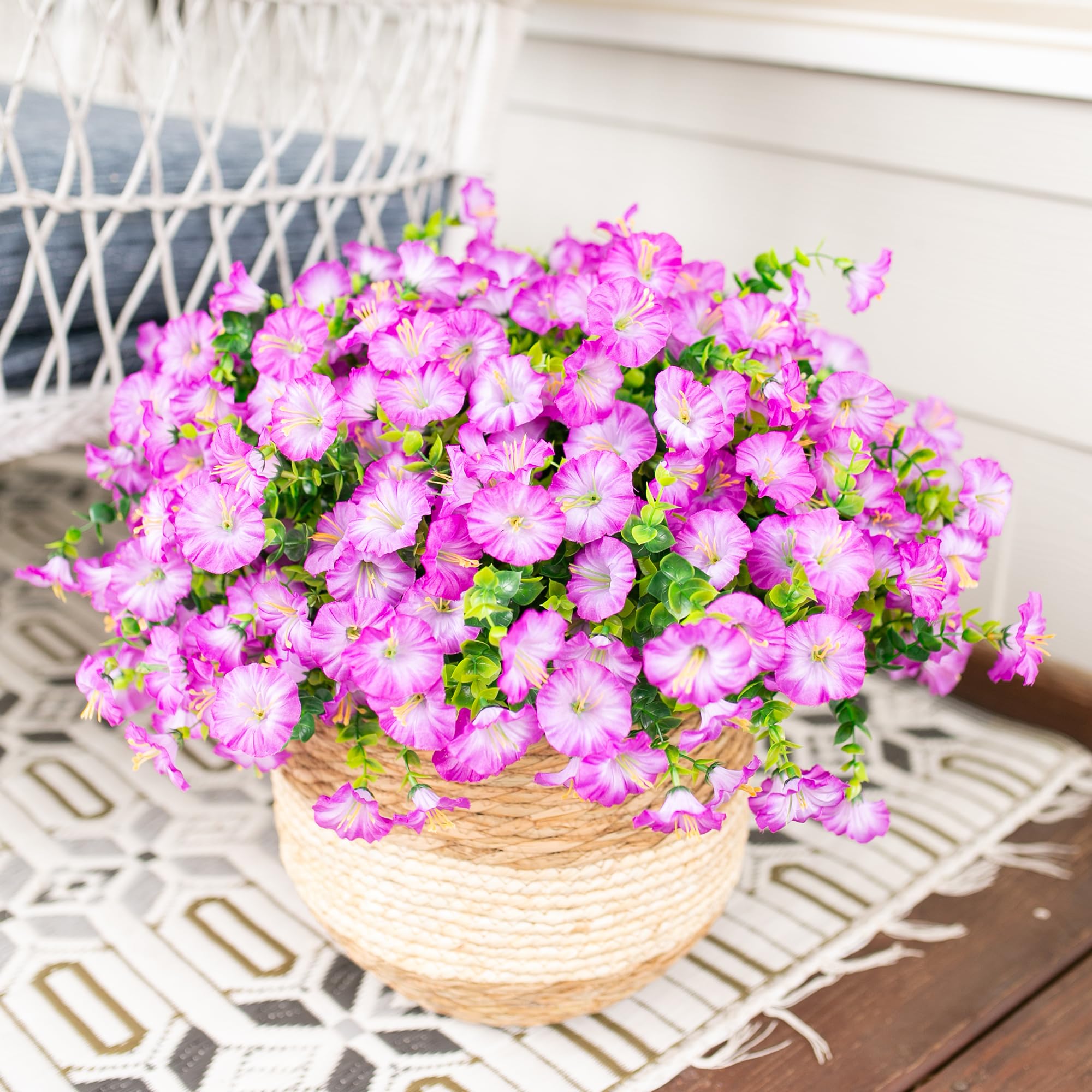 HyeFlora silk and plastic flowers offering durable outdoor realism.