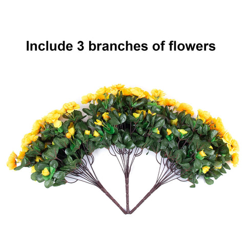 HyeFlora silk-textured faux flowers showing realistic petals for indoor or outdoor use.