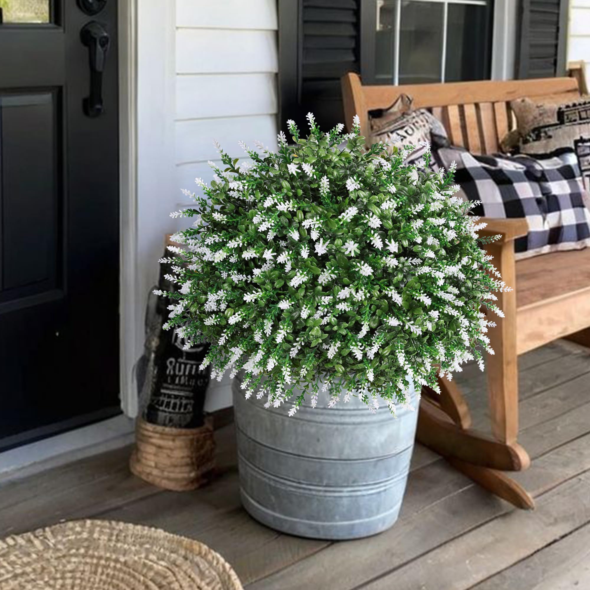 HyeFlora two-pack topiary set ready to enhance entryways.
