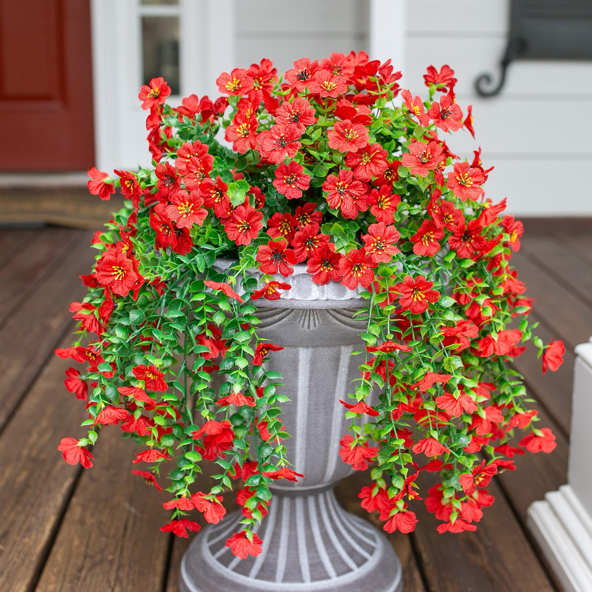 HyeFlora two-piece red floral decoration ready to hang