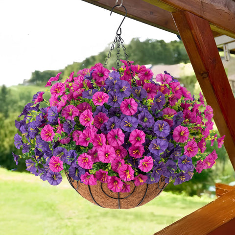 HyeFlora UV-resistant hanging basket stays vibrant outdoors