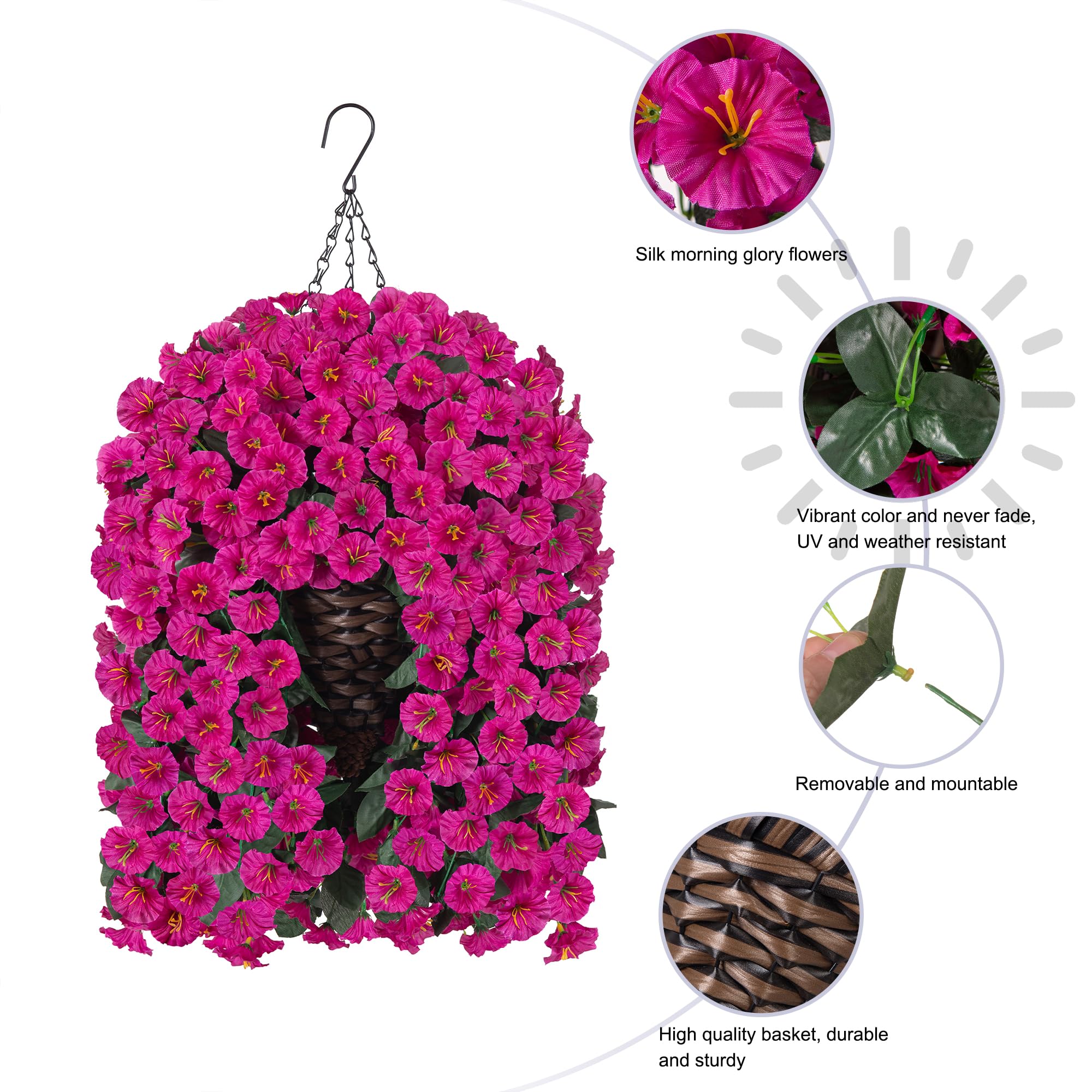 HyeFlora UV-resistant silk flowers suit outdoor use while keeping color vibrant.