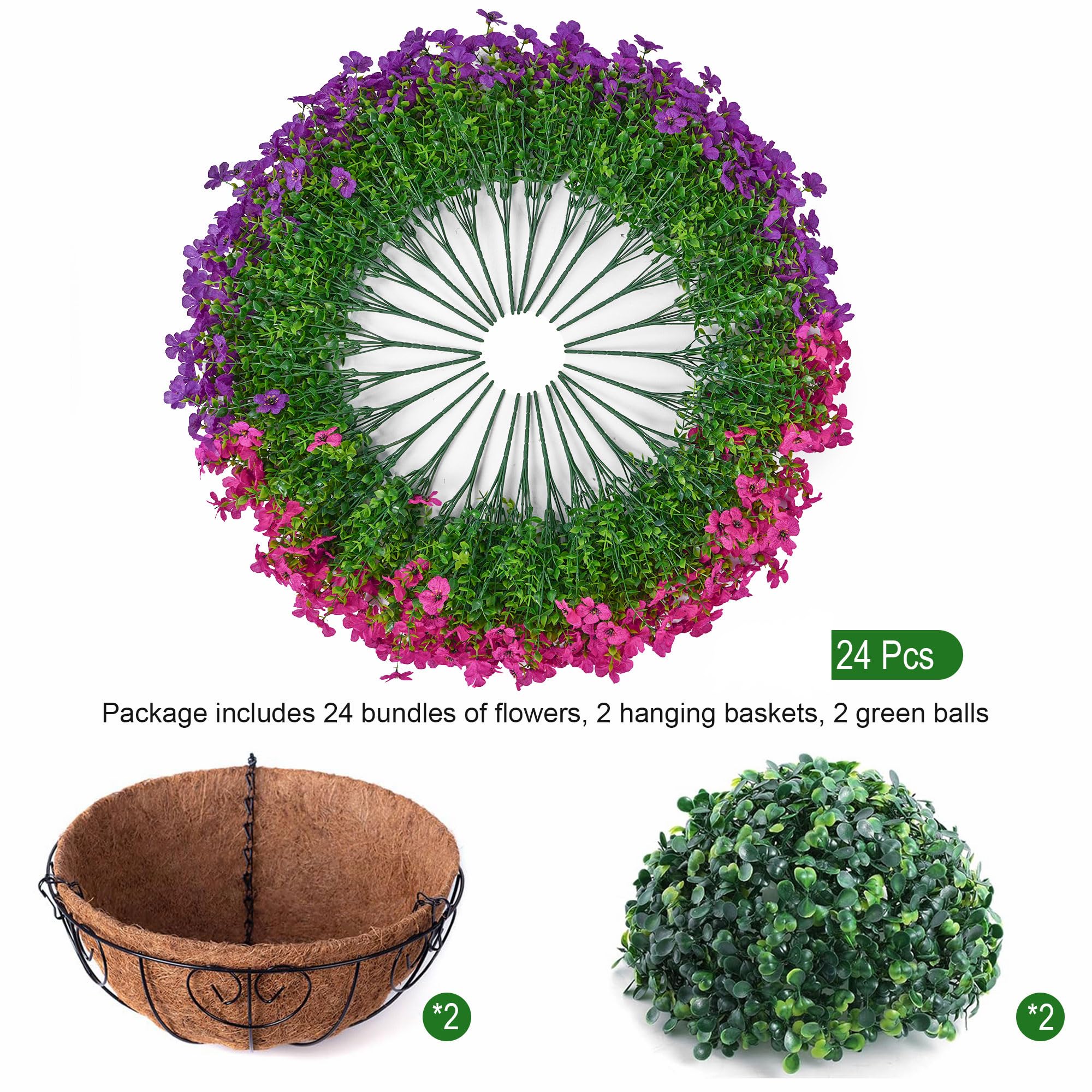 HyeFlora UV resistant silk flowers stay vibrant outdoors.