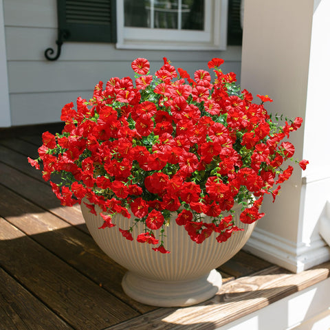 HyeFlora outdoor silk blooms brighten window boxes with realistic petals.