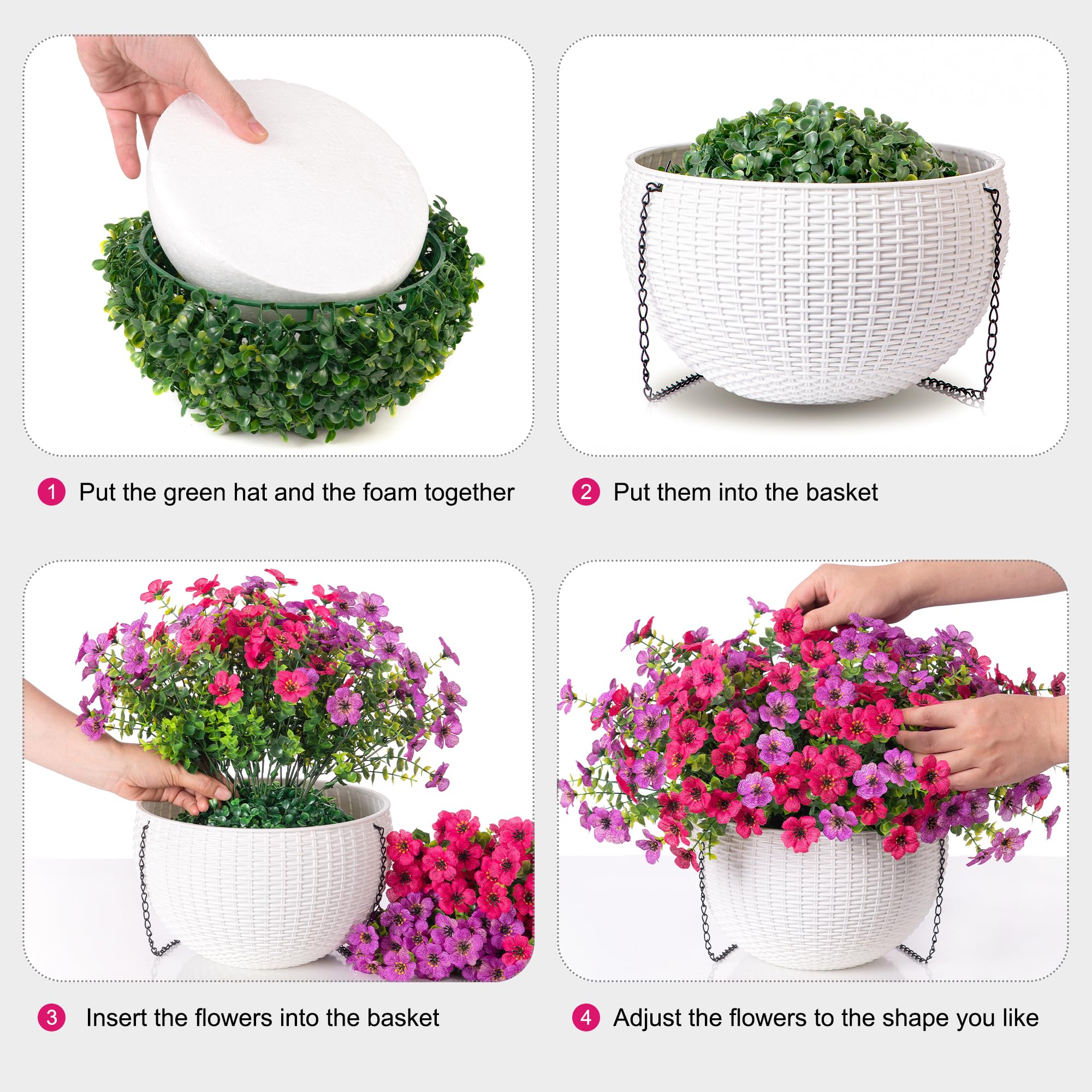 HyeFlora UV-resistant daisies endure all weather outdoors.