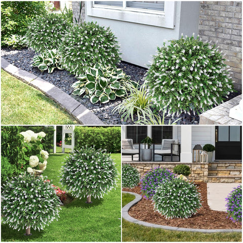 HyeFlora weatherproof topiary stays green in varied weather conditions.