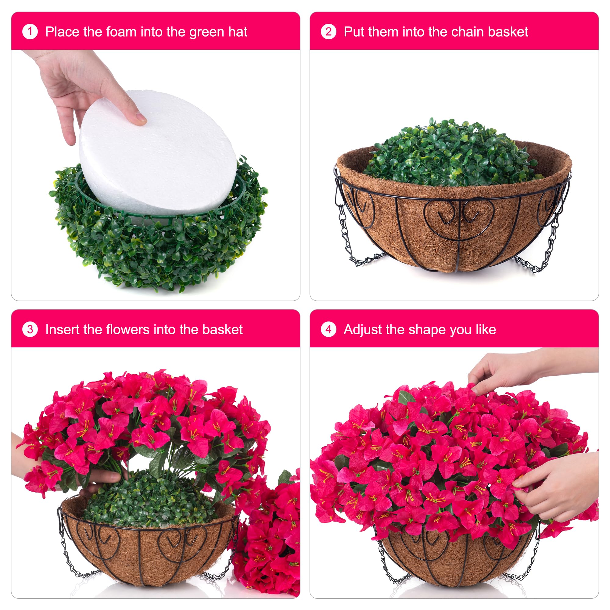 HyeFlora weather-ready hanging basket for porches, patios, yards and gardens