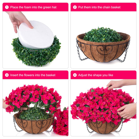 HyeFlora weather-ready hanging basket for porches, patios, yards and gardens