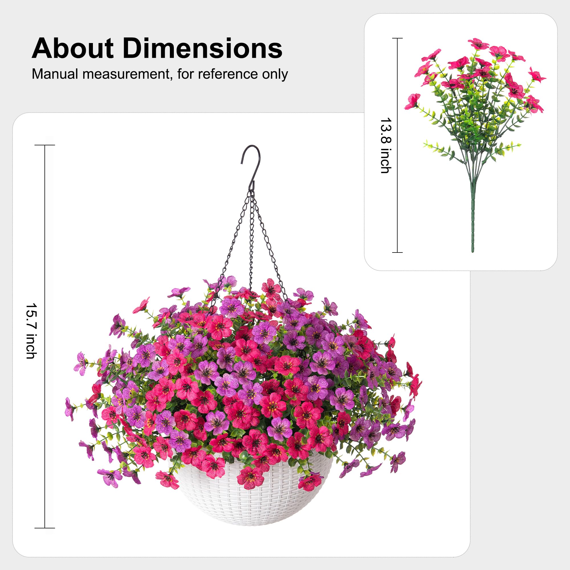 HyeFlora hanging planter shows realistic daisies on a chain.