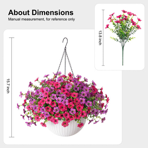 HyeFlora hanging planter shows realistic daisies on a chain.