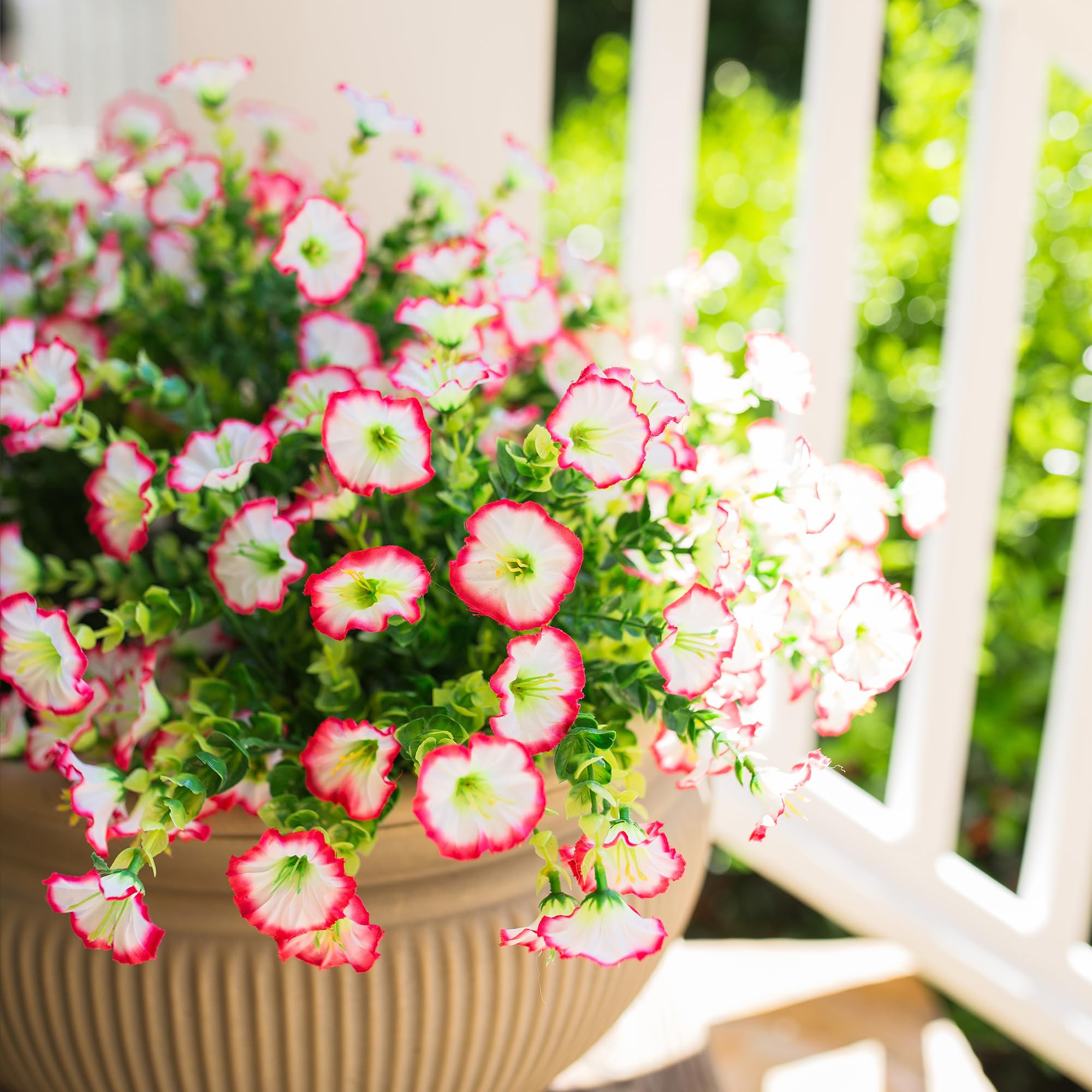HyeFlora window box decor with silk flowers for easy setup.