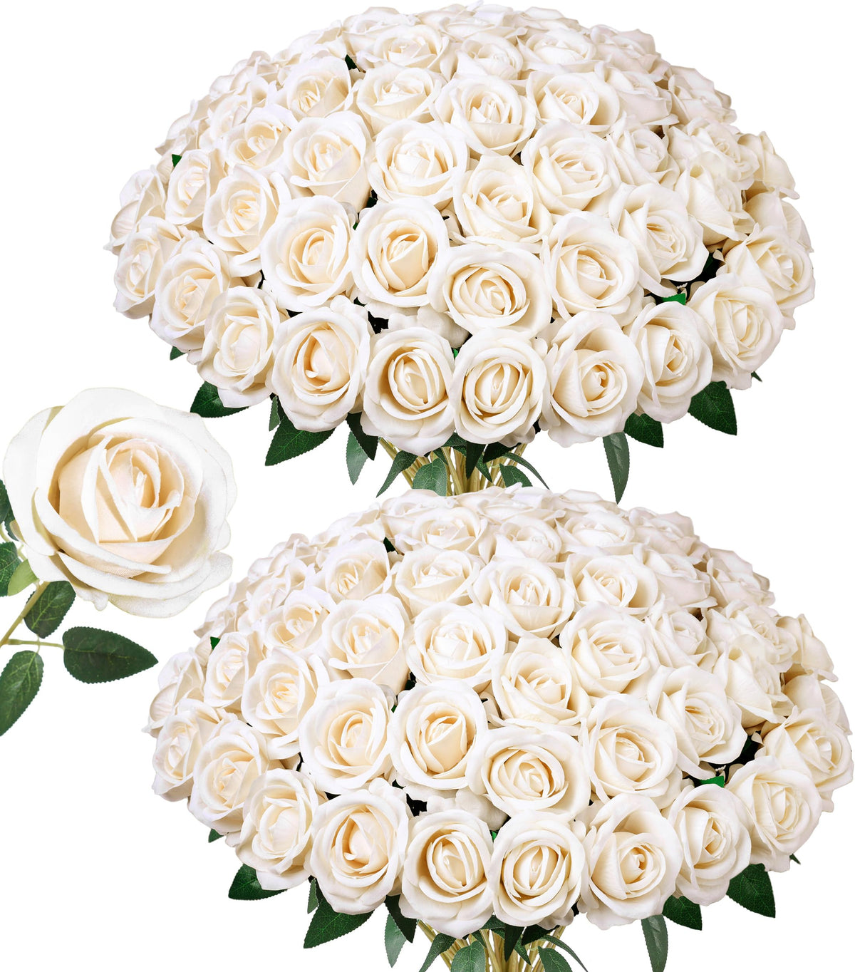 HyeFlora champagne roses with long stems for elegant DIY bouquets