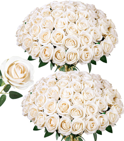 HyeFlora champagne roses with long stems for elegant DIY bouquets