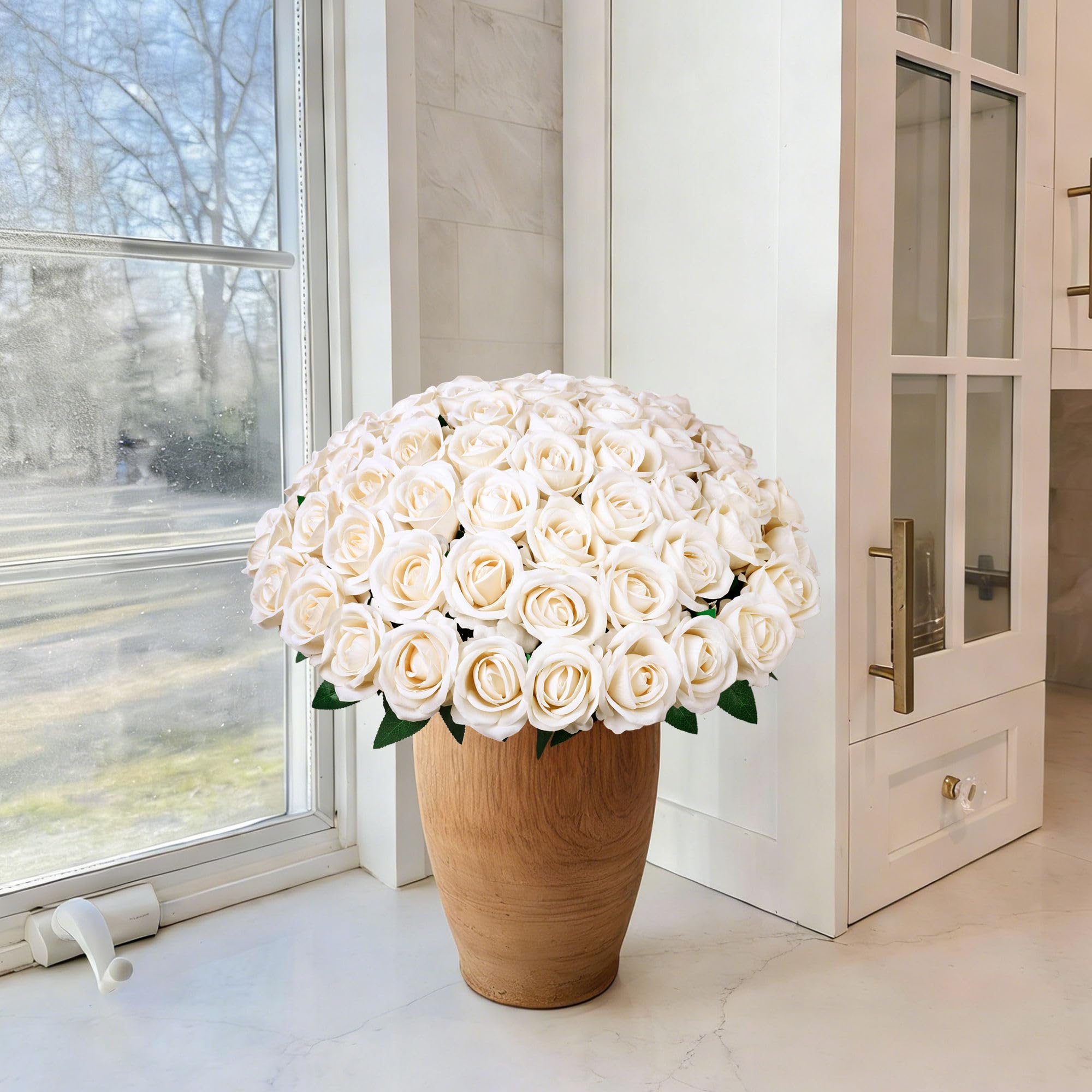 HyeFlora champagne roses for chic home decor accents