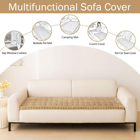 Hyha couch cover uses soft, high-density fabric to shield upholstery from fur and wear.
