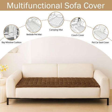 Hyha plush fabric couch cover for a soft, cozy pet lounging experience