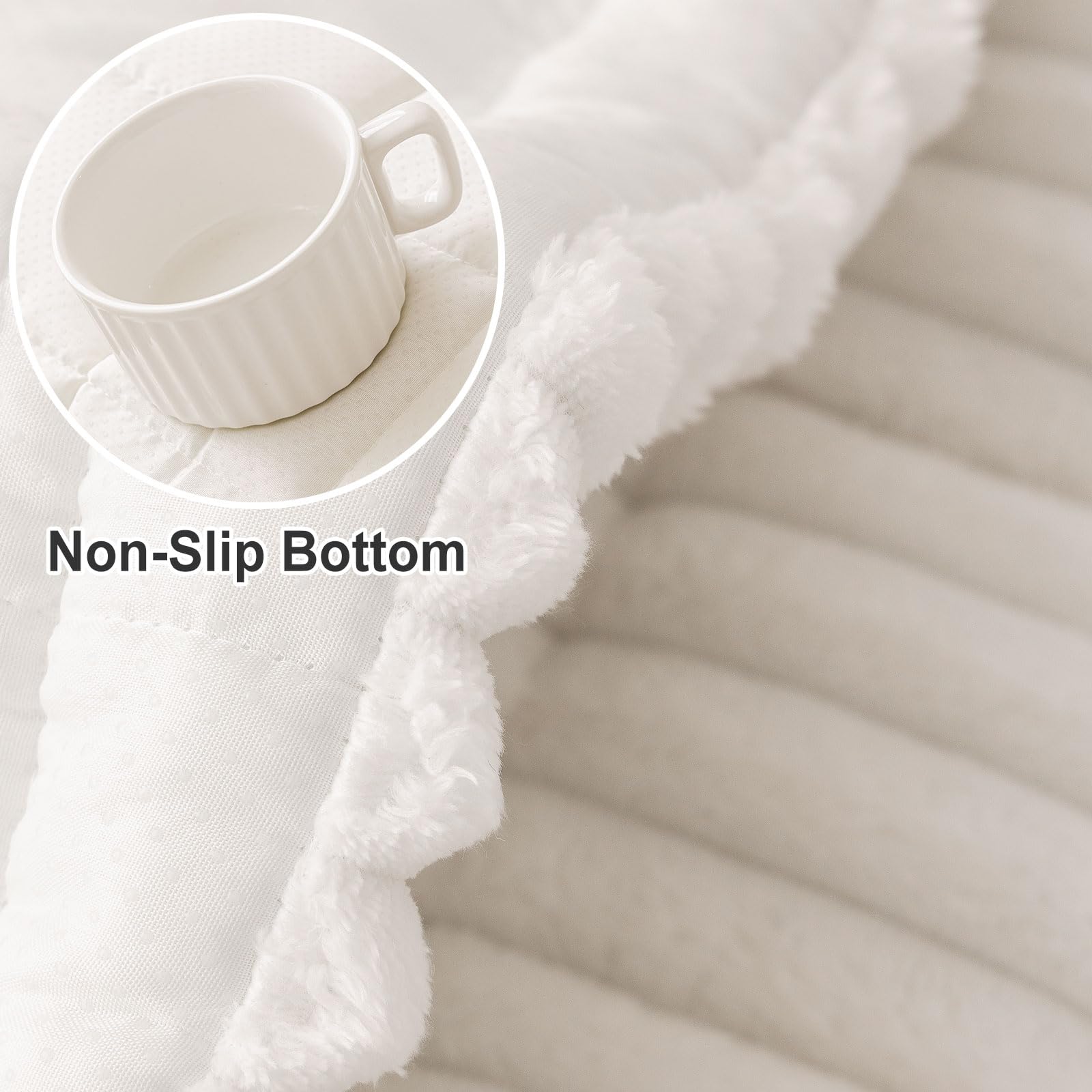 hyha plush texture close-up highlights thick, cozy material.