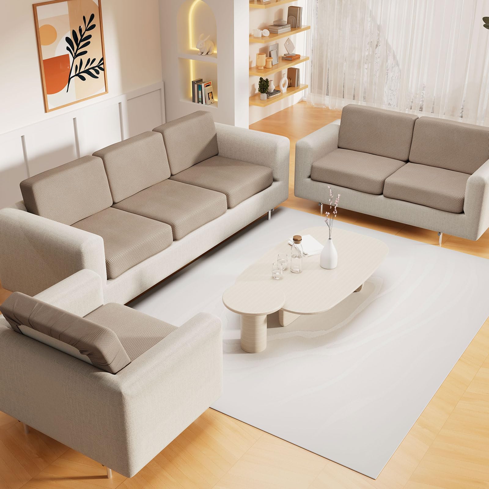 hyha non-slip cushion cover with an elastic band stays securely in place.