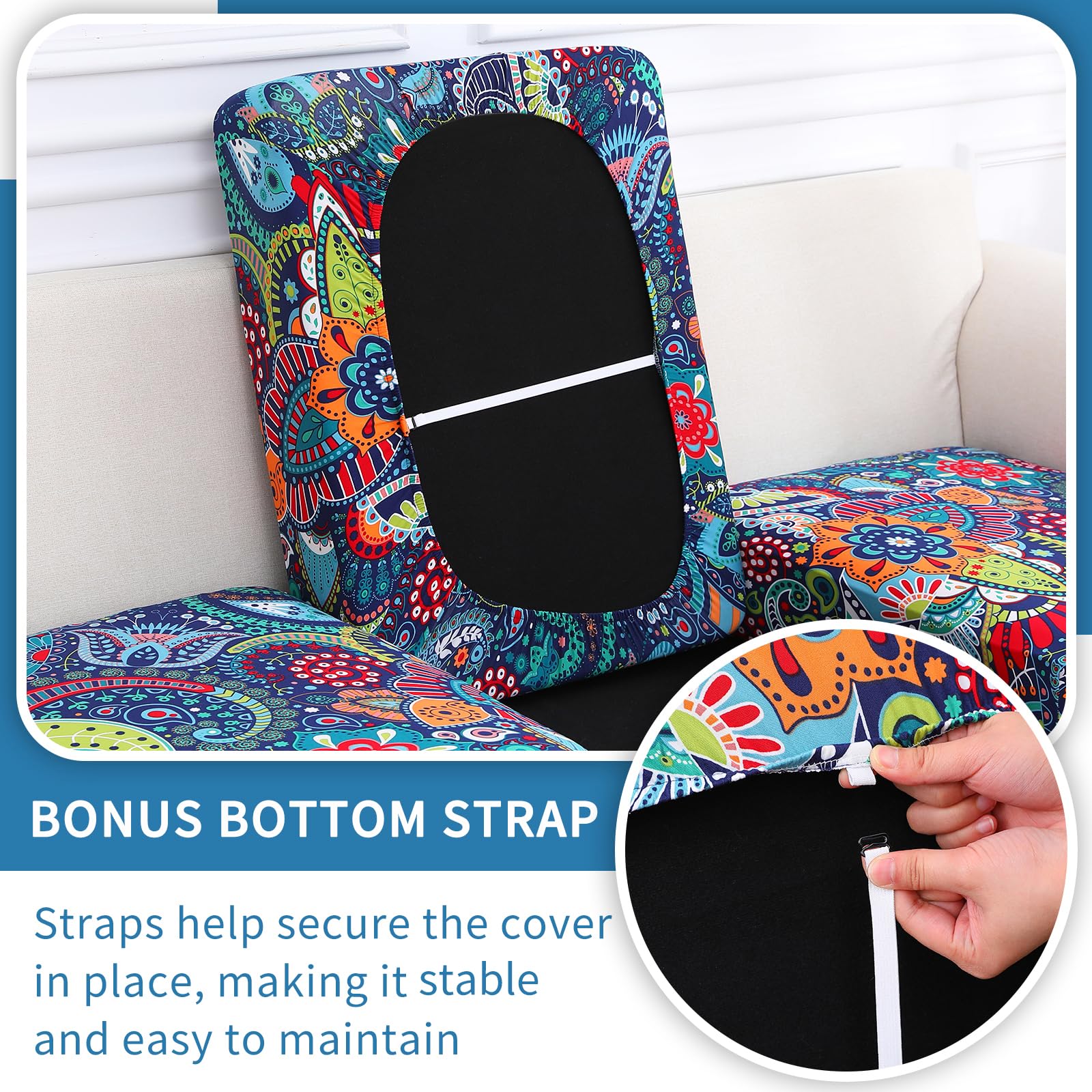 hyha outdoor cushion cover with elastic bottom ensures secure fit
